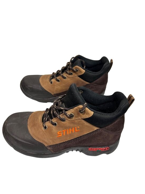 Stihl Mens LawnGrips Brown & Black Safety Toe Work Shoes Size 9.5 Leather & Rubb main image 9